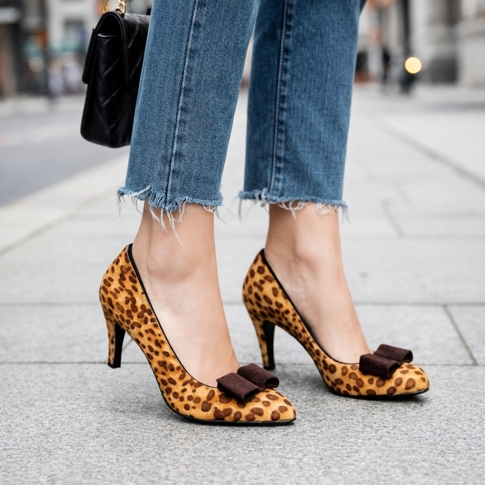 Elizabeth & James Cheetah print Pumps 9.5 - Picture 1 of 12